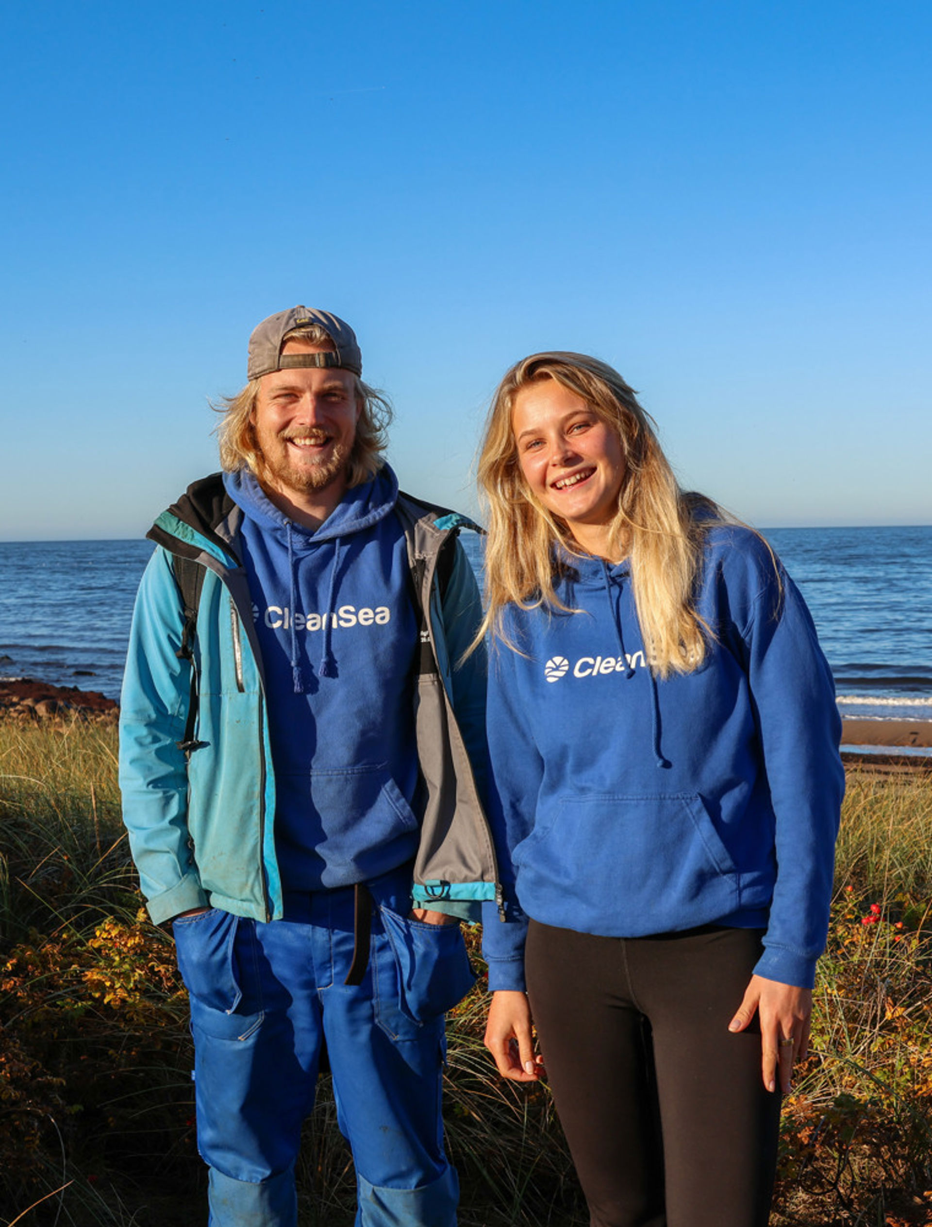 Lowe och Emma är två av medarbetarna från CleanSea som var på plats i Påarp när vi startade projektet.